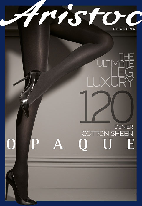 The Tight Spot  Aristoc Cotton Sheen Opaque Tights: 120 Denier